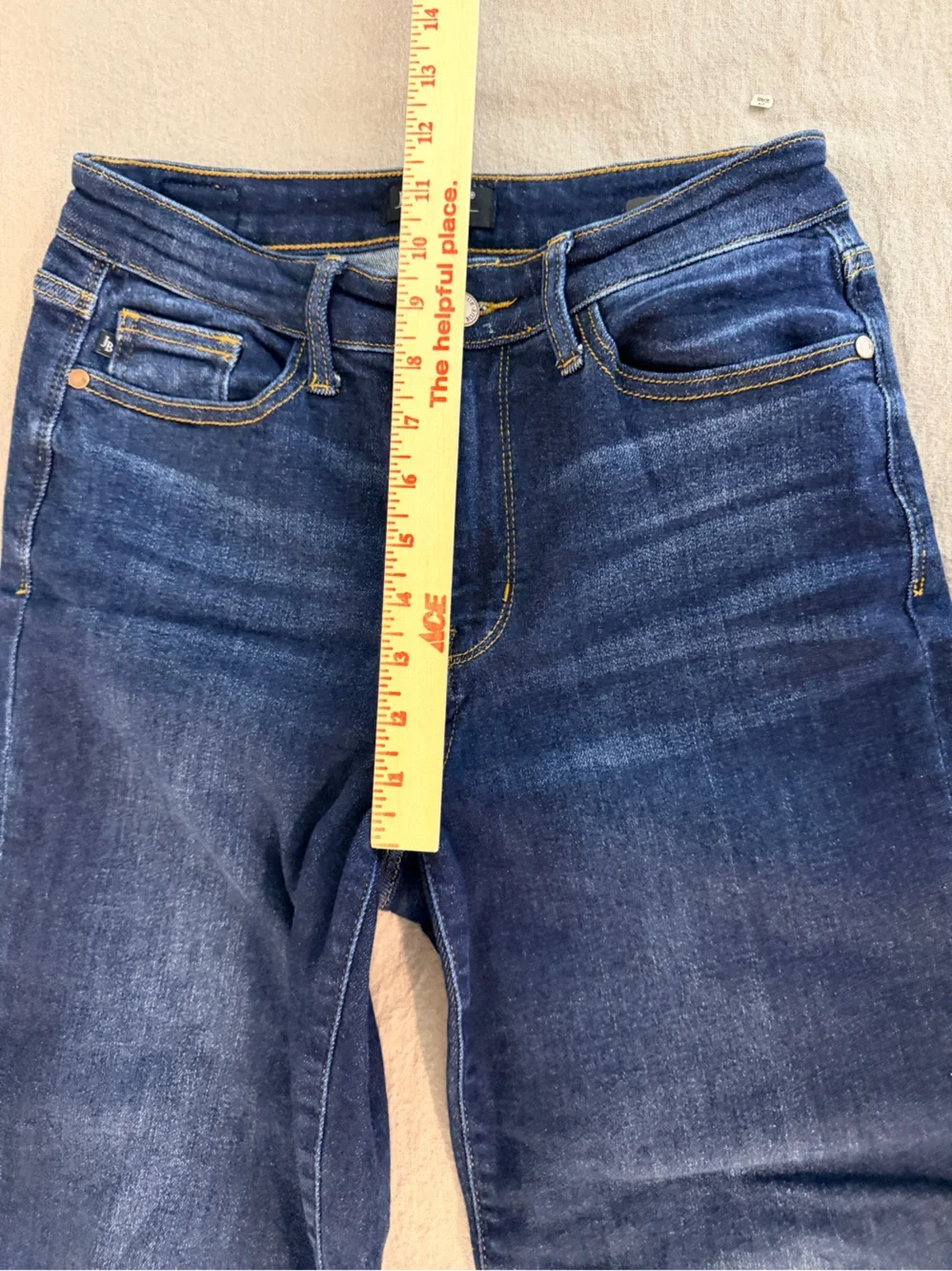 Judy Blue Sunday chill cropped wide leg, frayed hem, jeans, medium wash 5